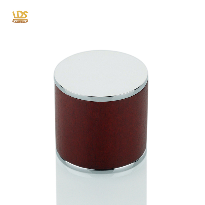 silver Metal Wooden Perfume Lid