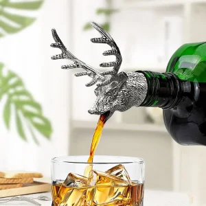 Animal head wine pour