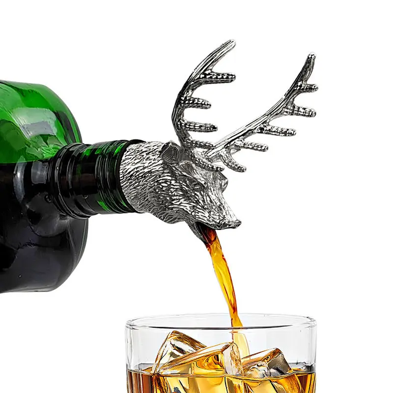Animal head wine pour