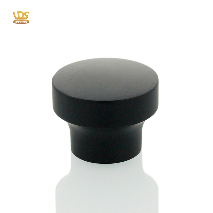 black Round Top Zamac Perfume Cap