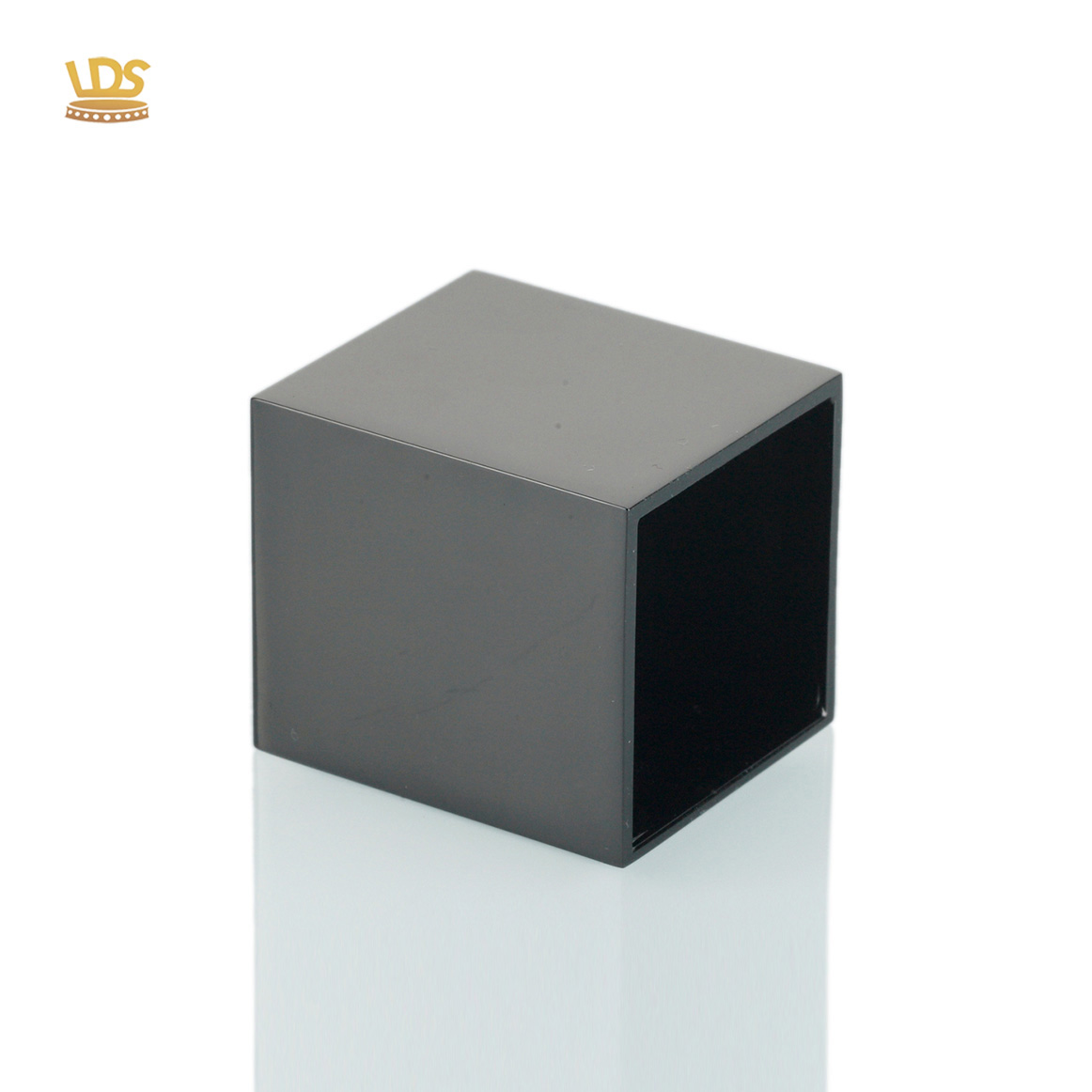 square-zamac-perfume-lid -matte-black-leaders
