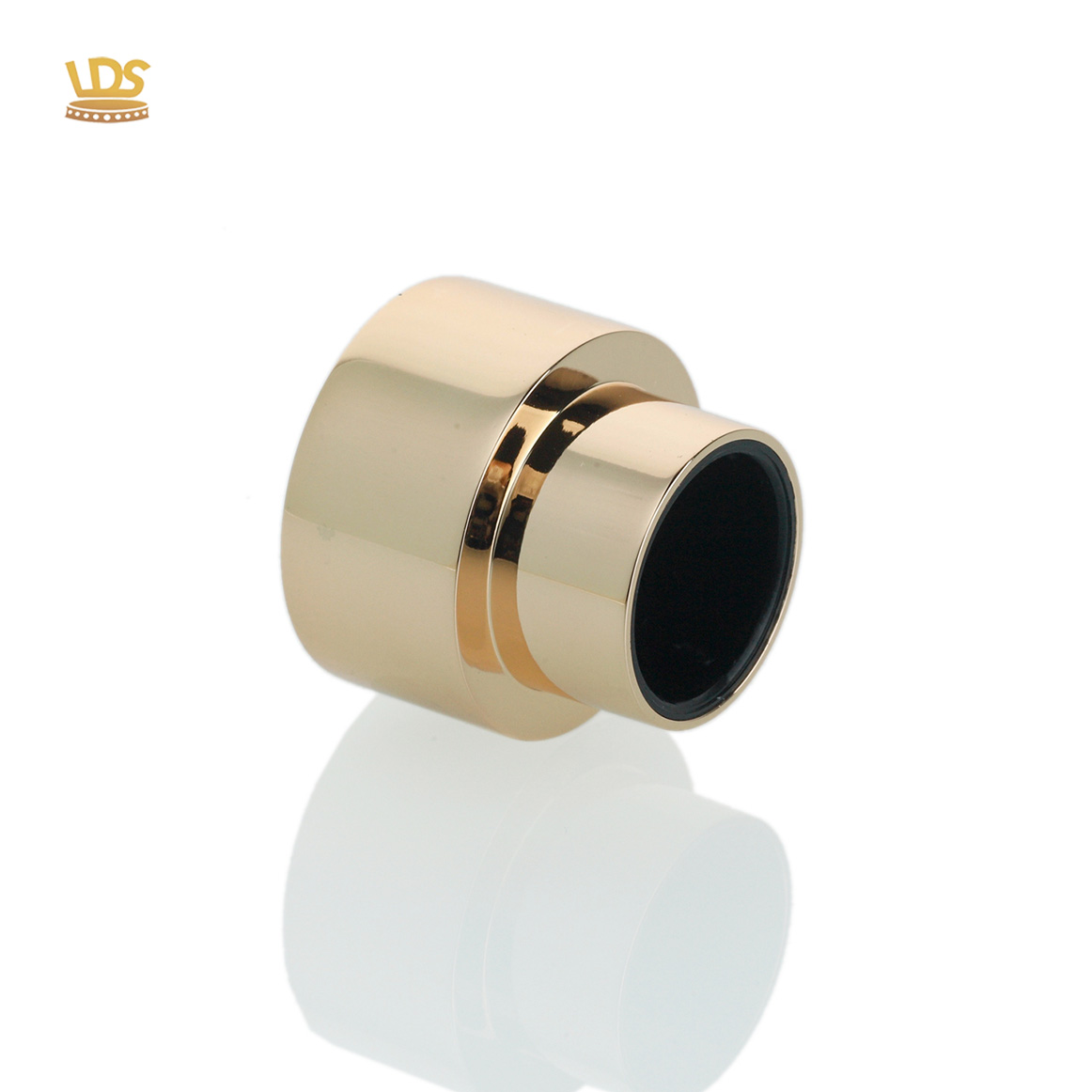 zamac perfume lid-shiny gold plating-leaders