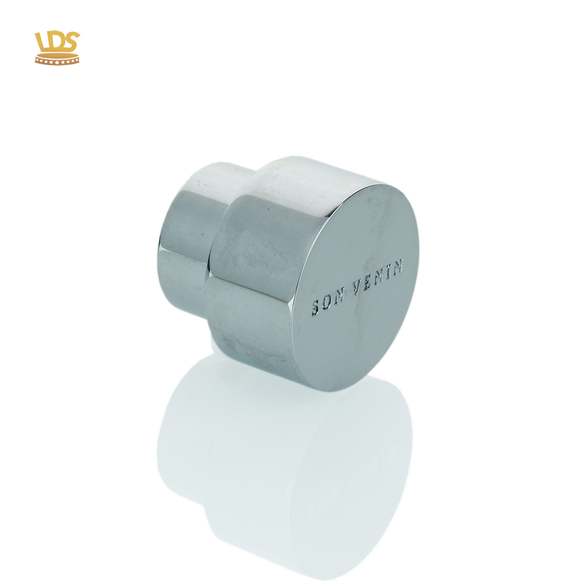 zamac perfume lid-shiny silver personalized-leaders