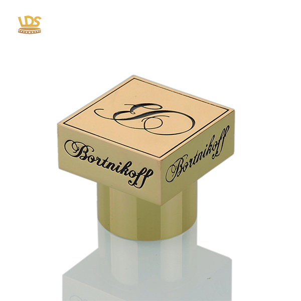 Luxury Gold Square Zamac Perfume Cap OEM