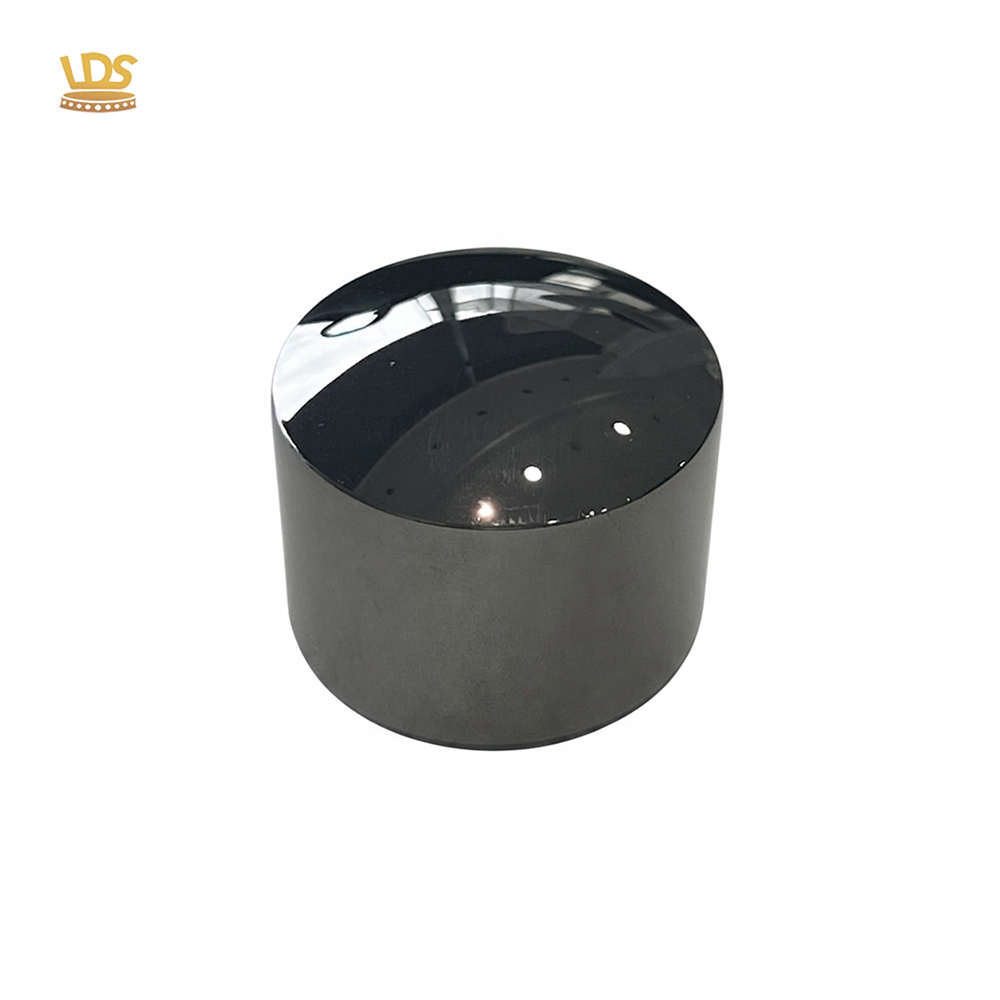 Custom Gunmetal Cylindrical Zamac Perfume Bottle lid