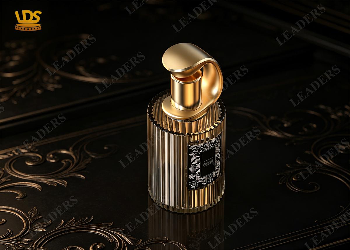 Custom luxury perfume cap with gold finish for high-end fragrance packaging