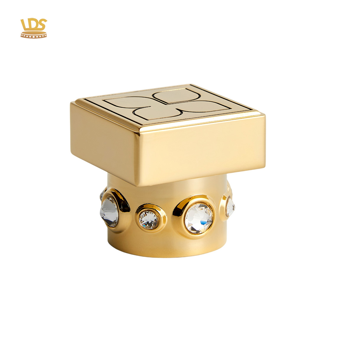 Zamak_Perfume_Cap_Luxury_Gold_Square_Isolated
